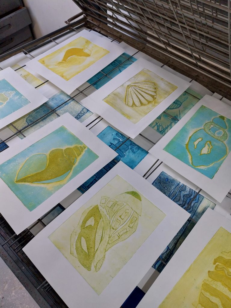 Monoprinting Annabel wilkes