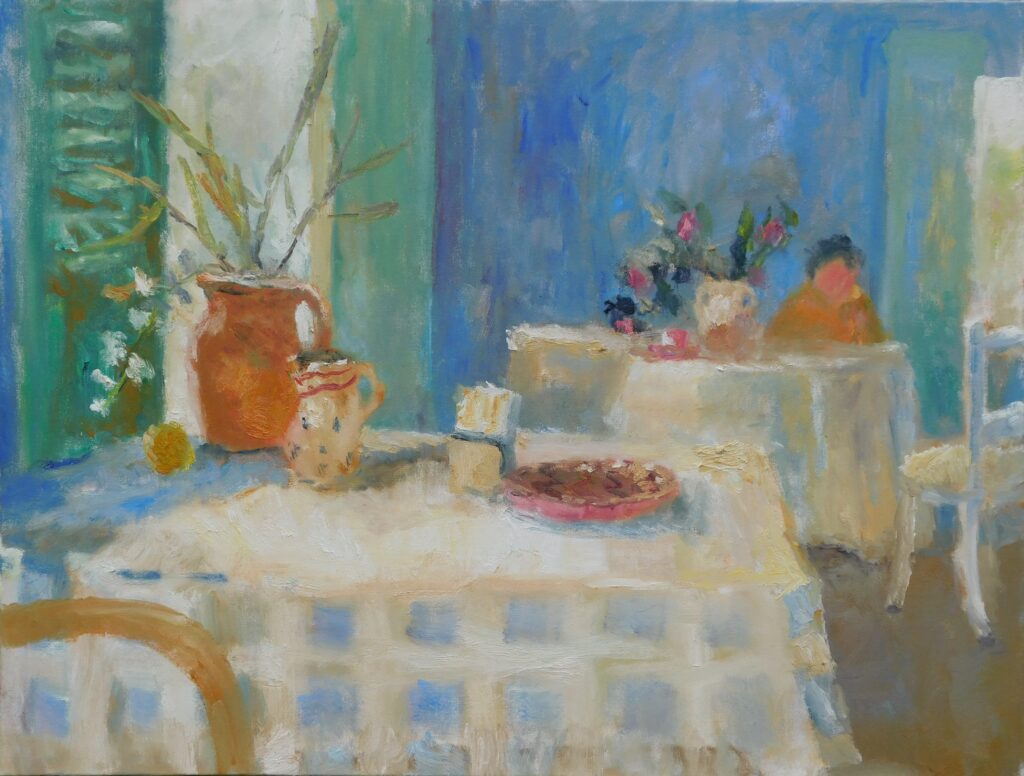 Still life set up by alice mumford, oil painting