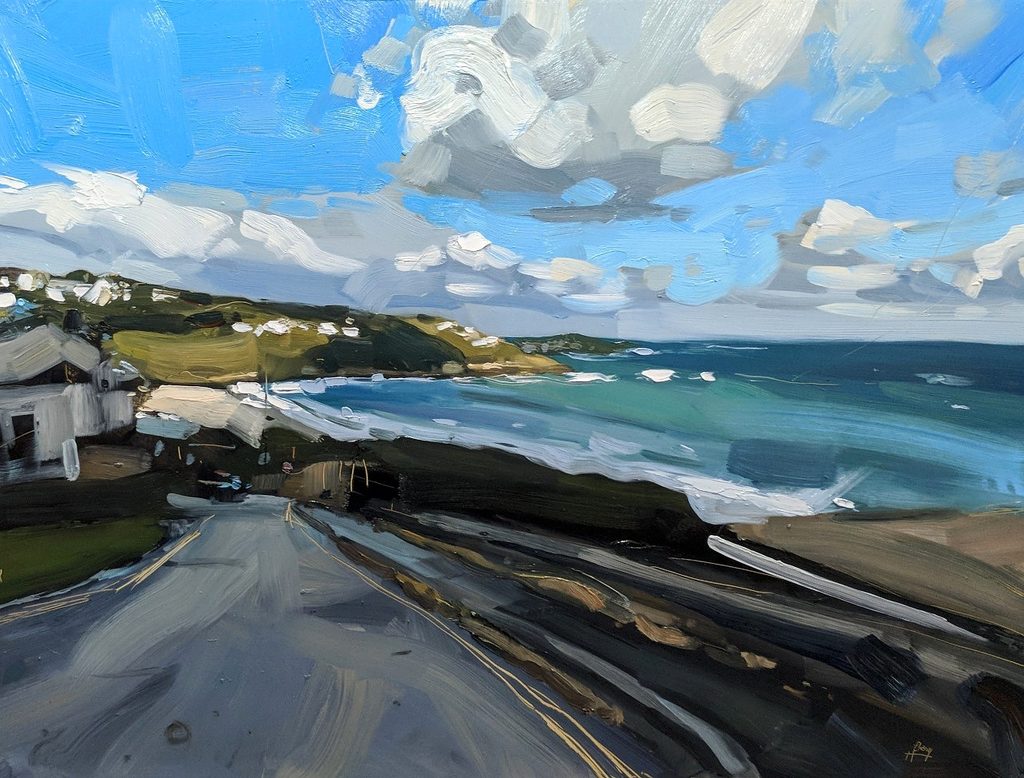 artist hester berry's painting of carbis bay