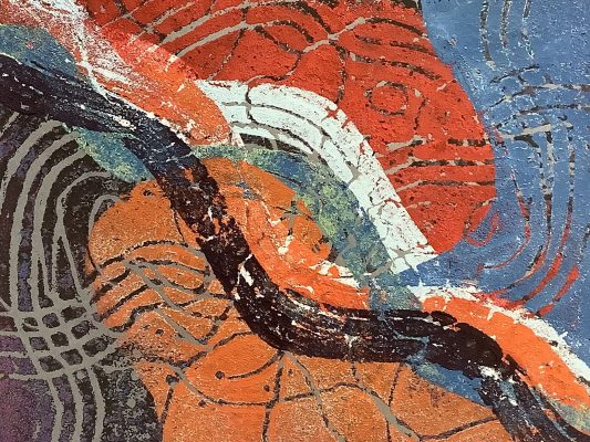 Polyboard Print by Hilary Jean Gibson - earthy tones
