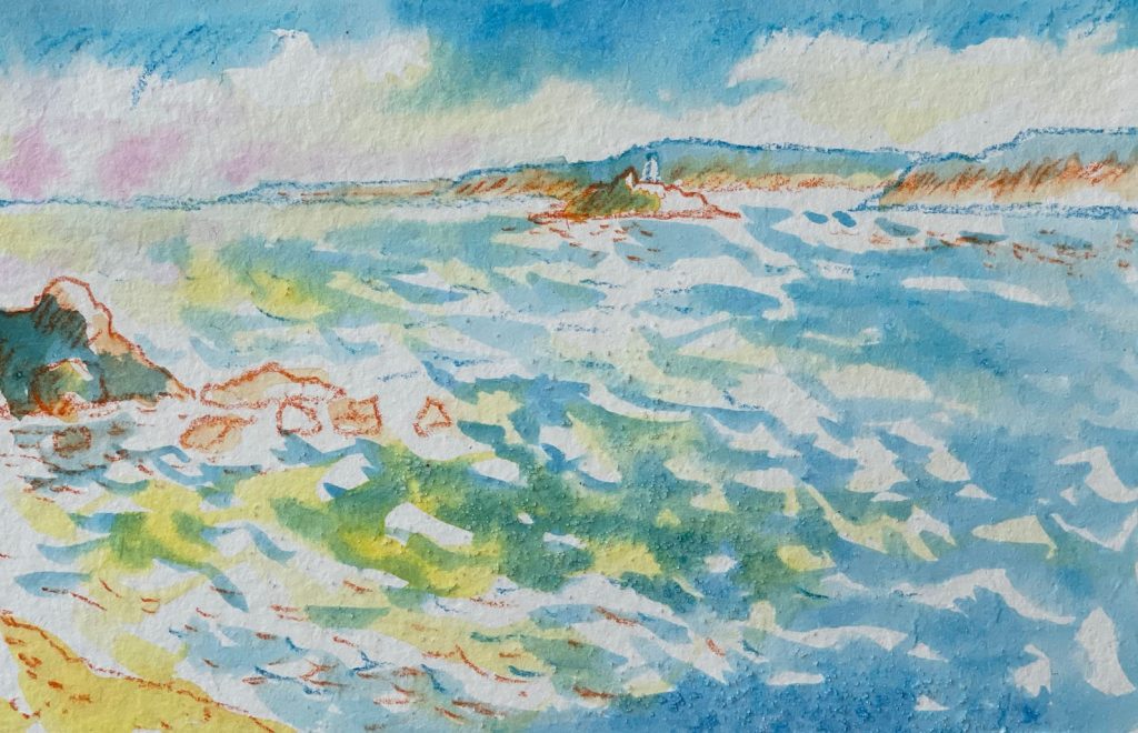 Hilary watercolour postcard from st ives