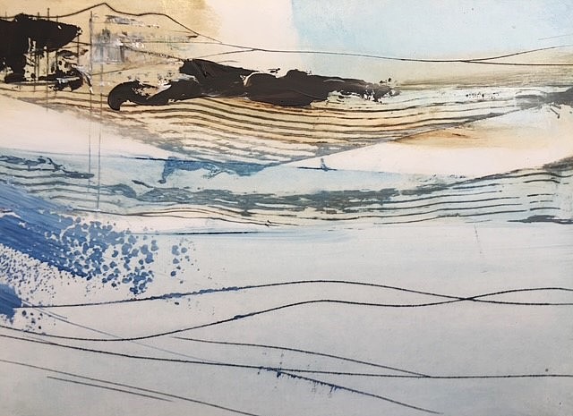 Painting by Marion Taylor for Blurring Boundaries at The St Ives School of Painting