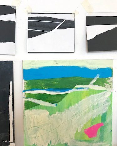 student work from Abstract Colour In St Ives Course with Liz Luckwell