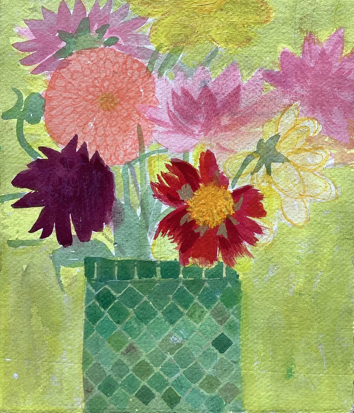 Flower painting by Emma McClure for Summer workshops, St Ives School of Painting