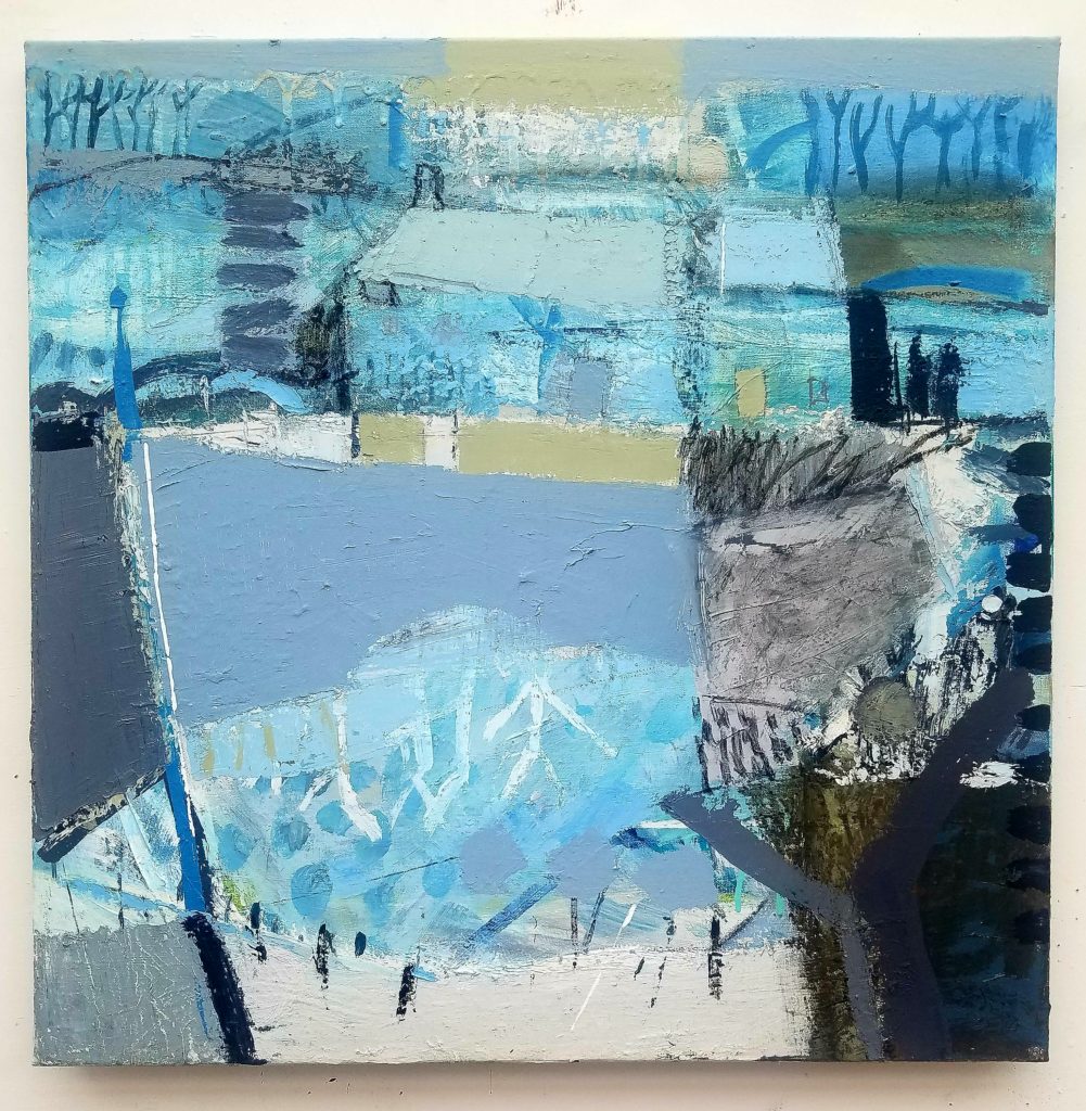 Liz Hough, Winter Jamaica Inn 60 x 60cm oil on canvas