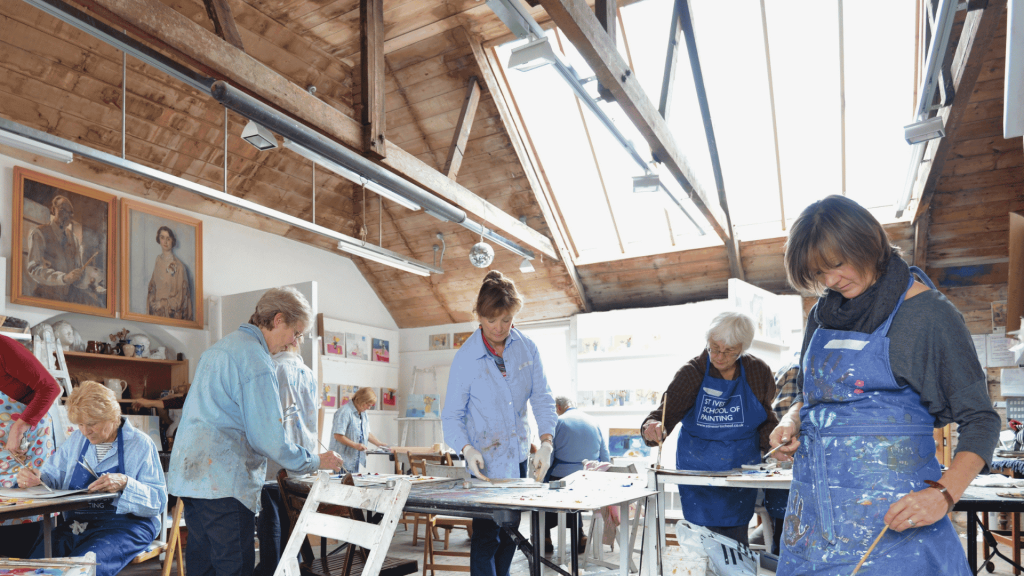 in person art course at st ives school of painting cornwall