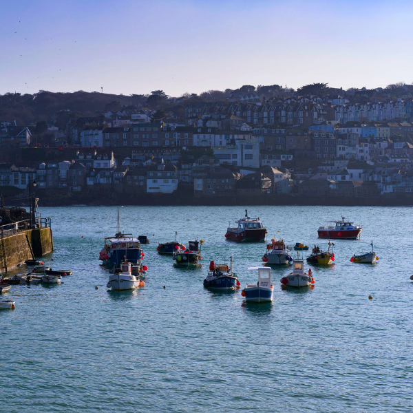 boats in the harbour in st ives shot by bob berry photography