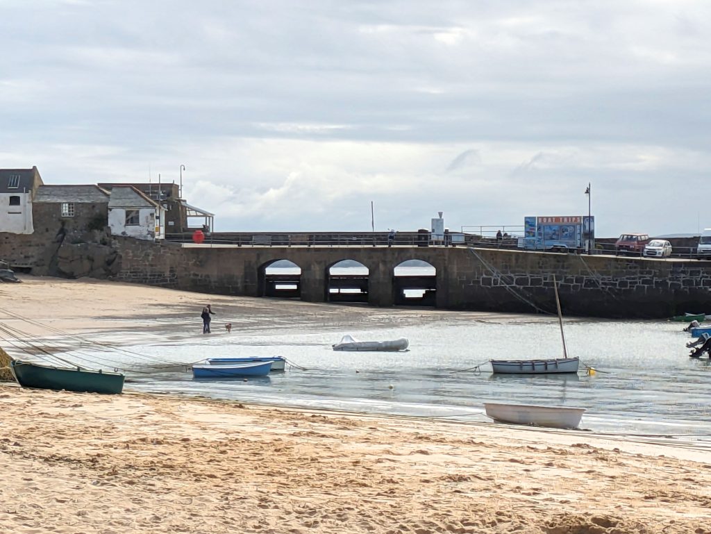 photo by Liz Hough of St Ives Harbour at low tide