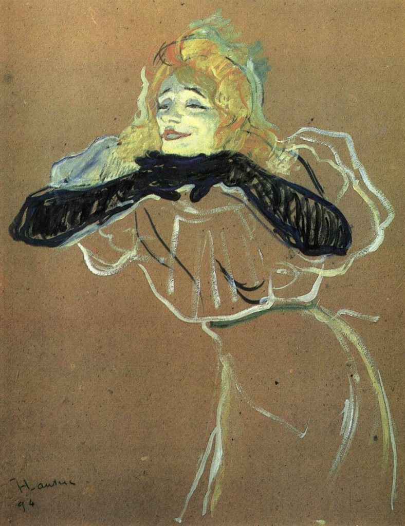 YVETTE GUILBERT SINGING "LINGER, LONGER, LOO" HENRI DE TOULOUSE-LAUTREC