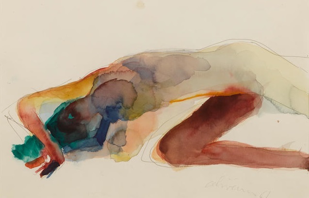 Painting of an ethereal figure by artist Nathan Oliviera