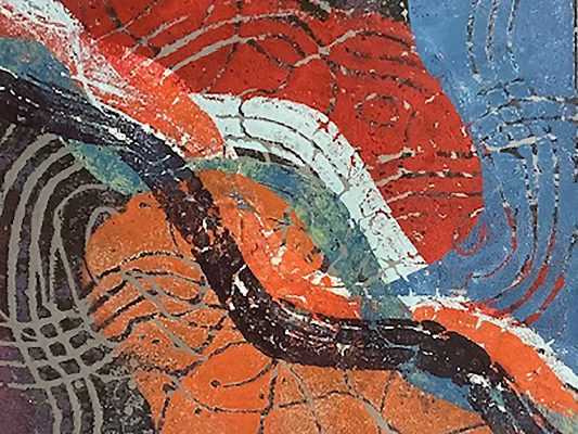 Polyboard Print by Hilary Jean Gibson - earthy tones
