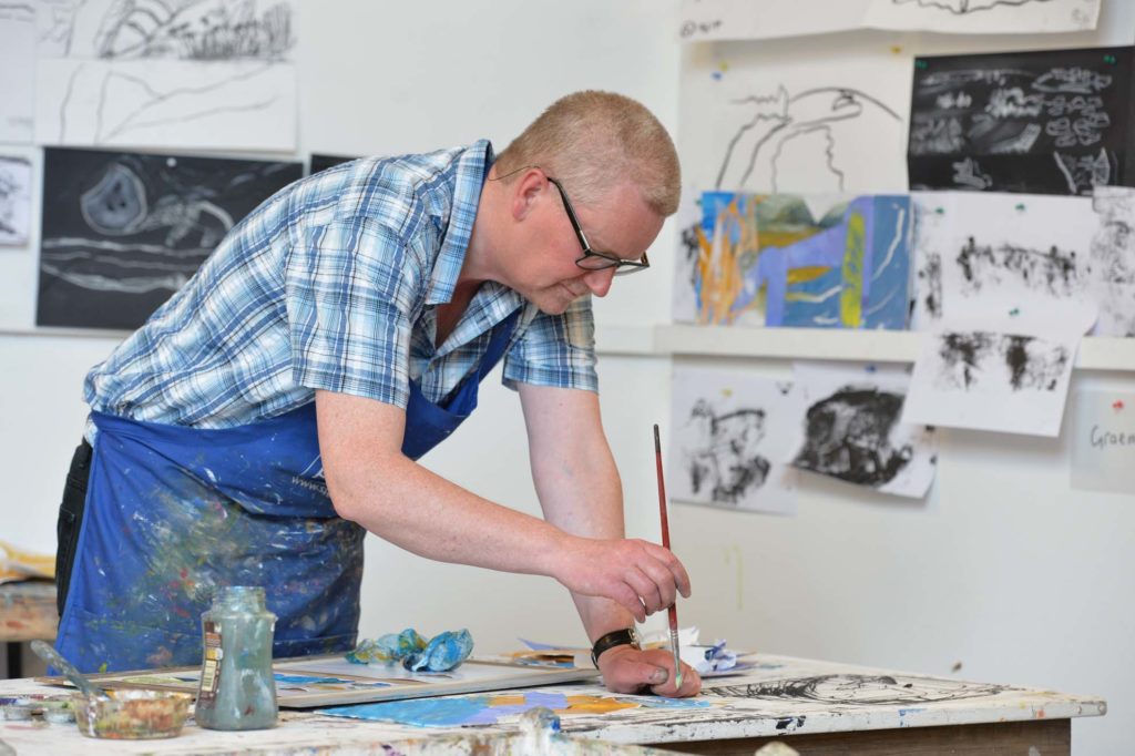 landscape course inspired by st ives artist Peter Lanyon in artist studios overlooking sea