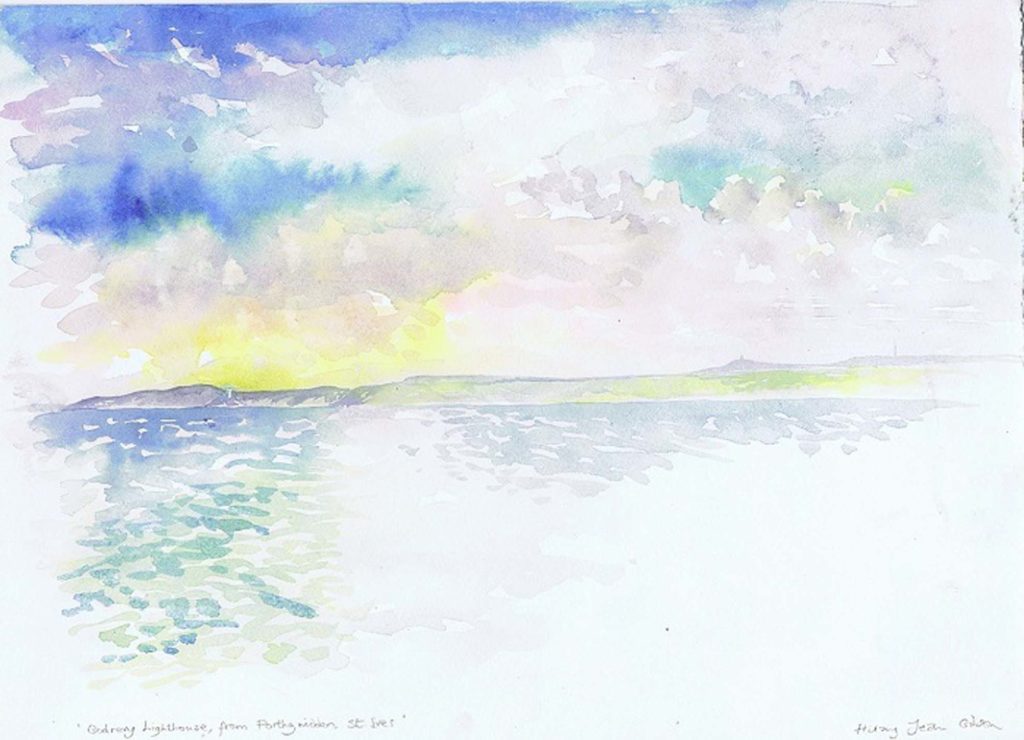 watercolour painting by Hilary Jean Gibson for landscape art course