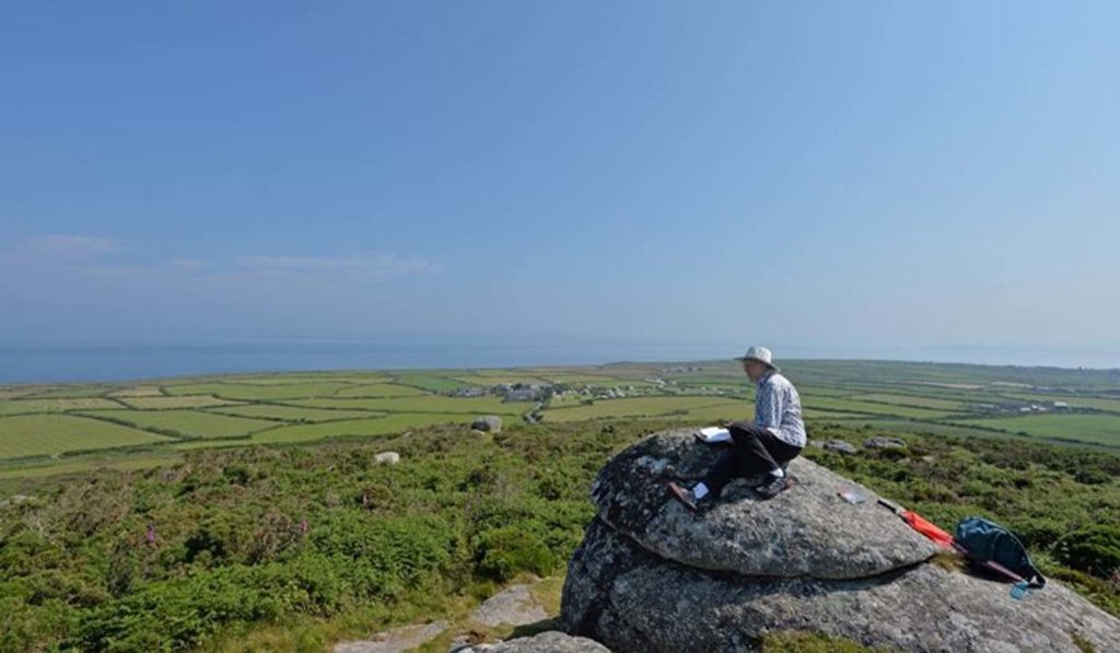 art course en plain air on Cornwall coast path with artist Greg Humphries