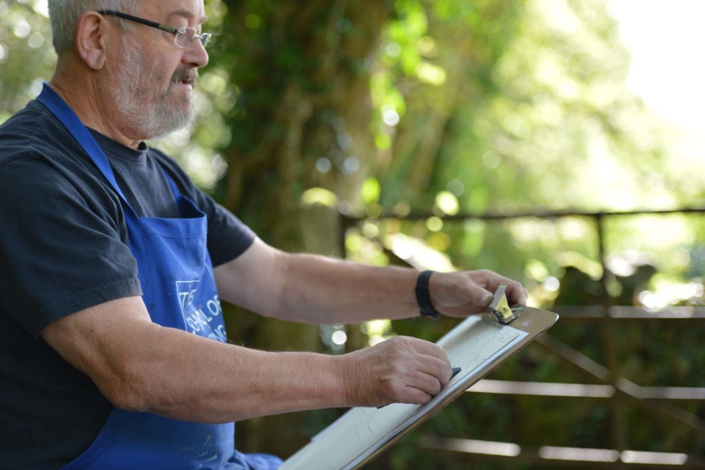 expressive art course in st ives looking at patrick heron visit to Tremenheere sculpture garden