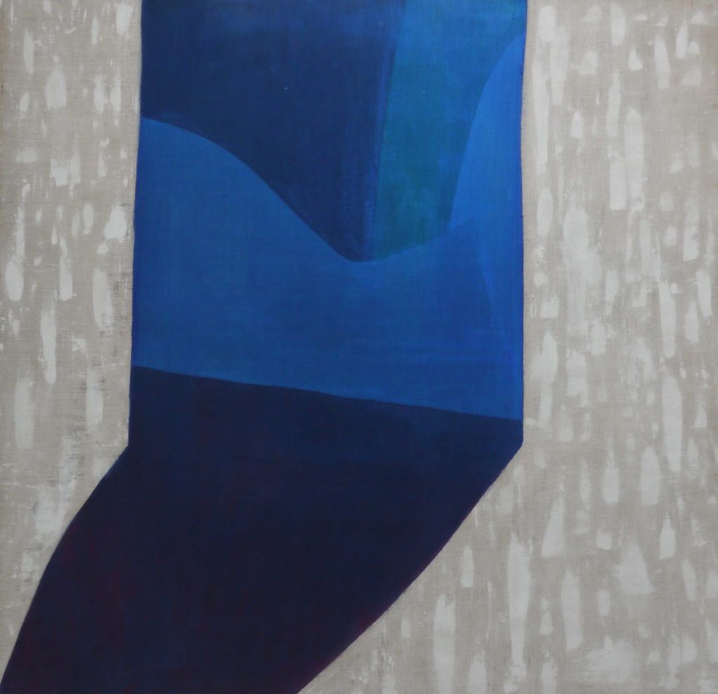 Blue & grey abstract artwork by Camilla Dixon for studio art class.