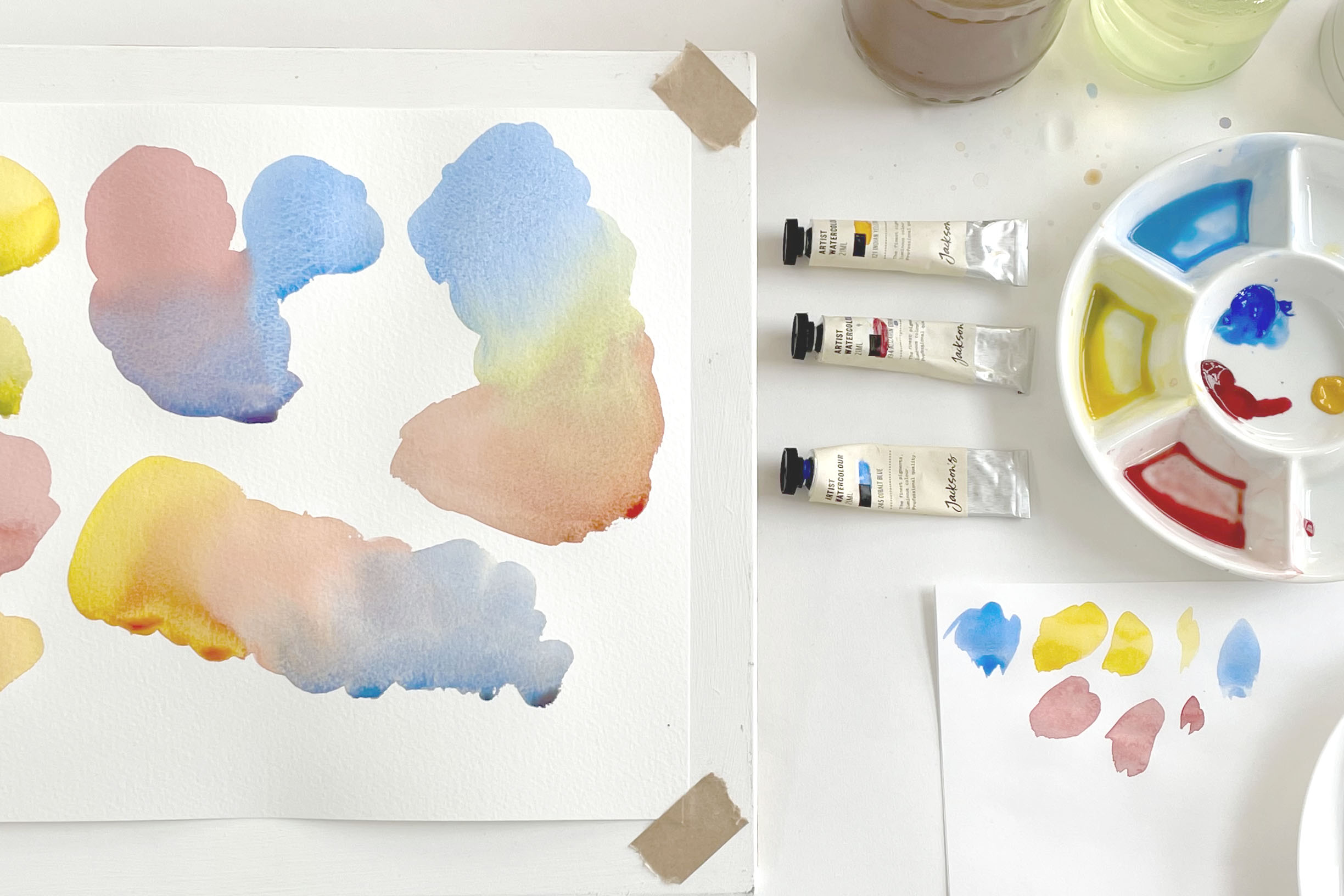 David Webb's palette in Getting Started with Watercolour Painting